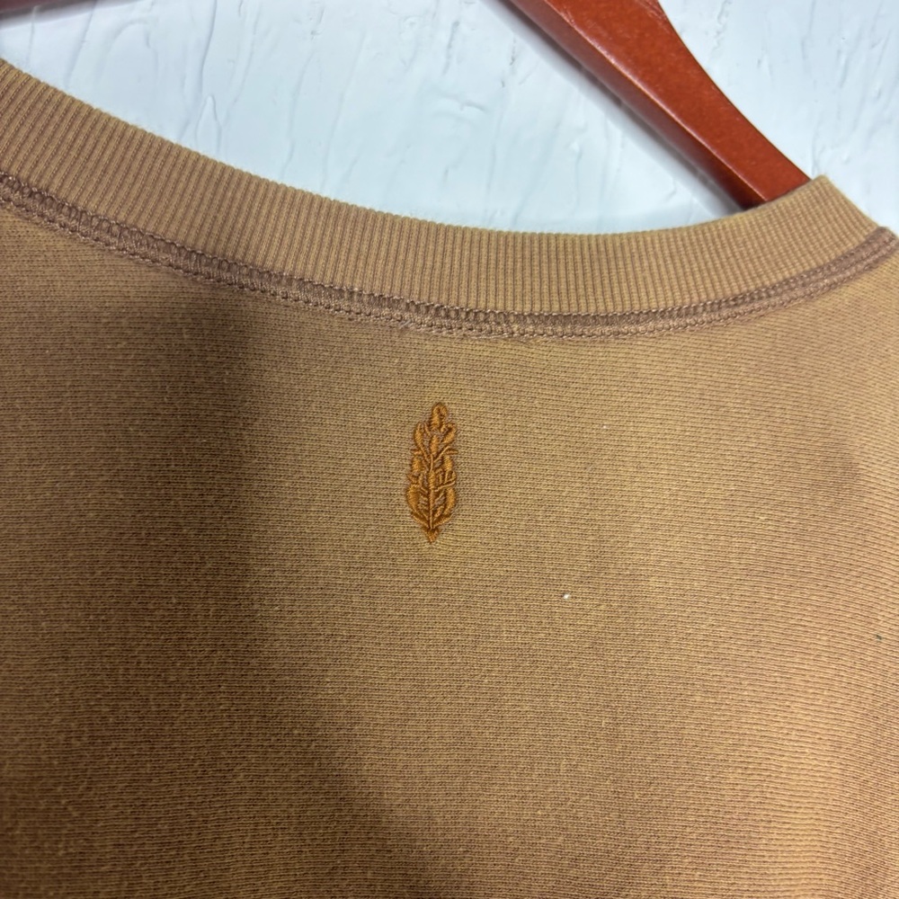 Free People FP Movement June Bug Sweatshirt Brown Size Small - Picture 2 of 7